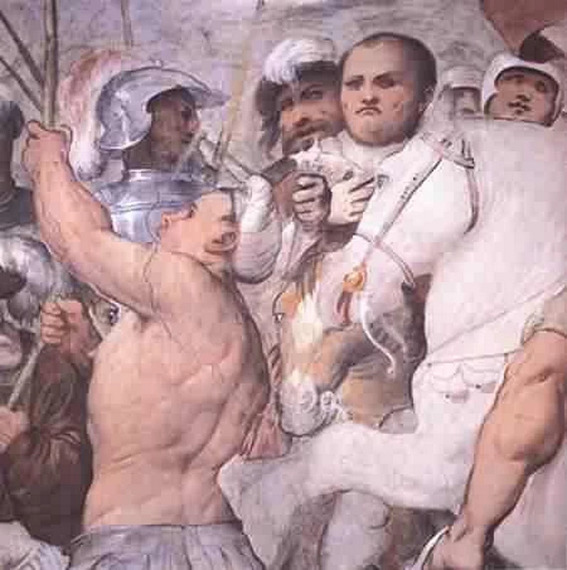 Il Romanino-432-Pisogne, Chiesa di santa Maria della Neve - dettaglio  Crocifissione 2